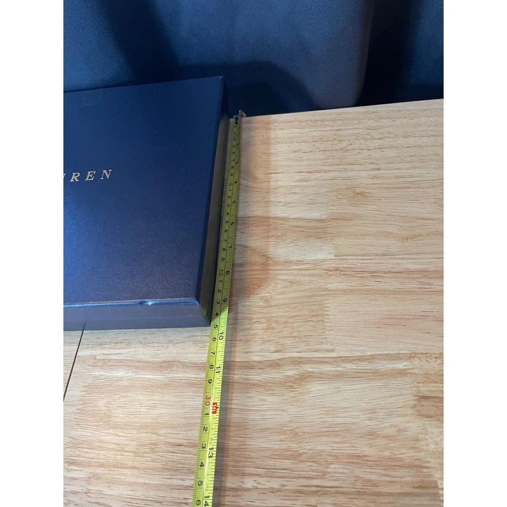 Ralph Lauren‎ Navy Blue Gold Foil Logo Large Gift Storage Box 14x11x2